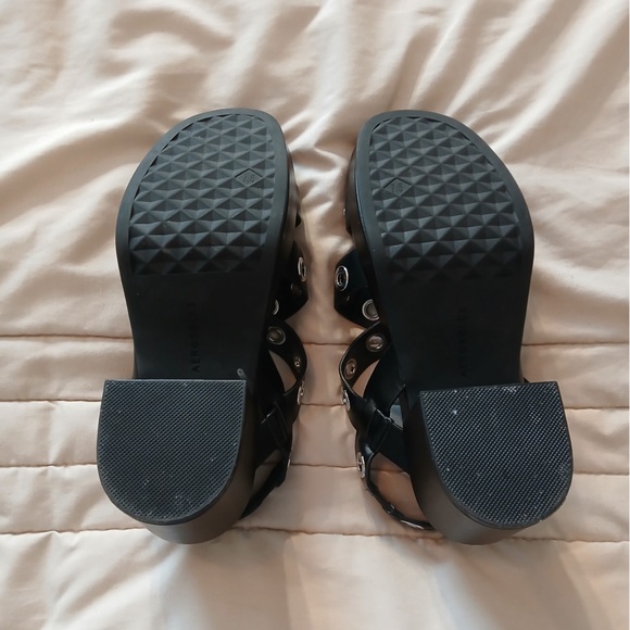 AREOSOLES Black Grommet Platform Sandal with Buckle - Women - Picture 5 of 8